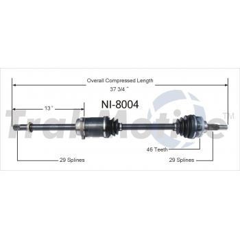 1994 Nissan Maxima CV Axle Shaft Front Right TrakMotive NI8004 image 1 of 3