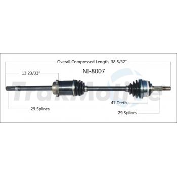 1994 Nissan Maxima CV Axle Shaft Front Right TrakMotive NI8007 image 1 of 3