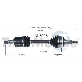 1994 Nissan Maxima CV Axle Shaft Front Left TrakMotive NI8008 image 1 of 3