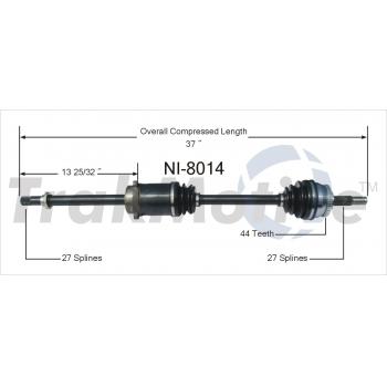 1988 Nissan Maxima CV Axle Shaft Front Right TrakMotive NI8014 image 1 of 3