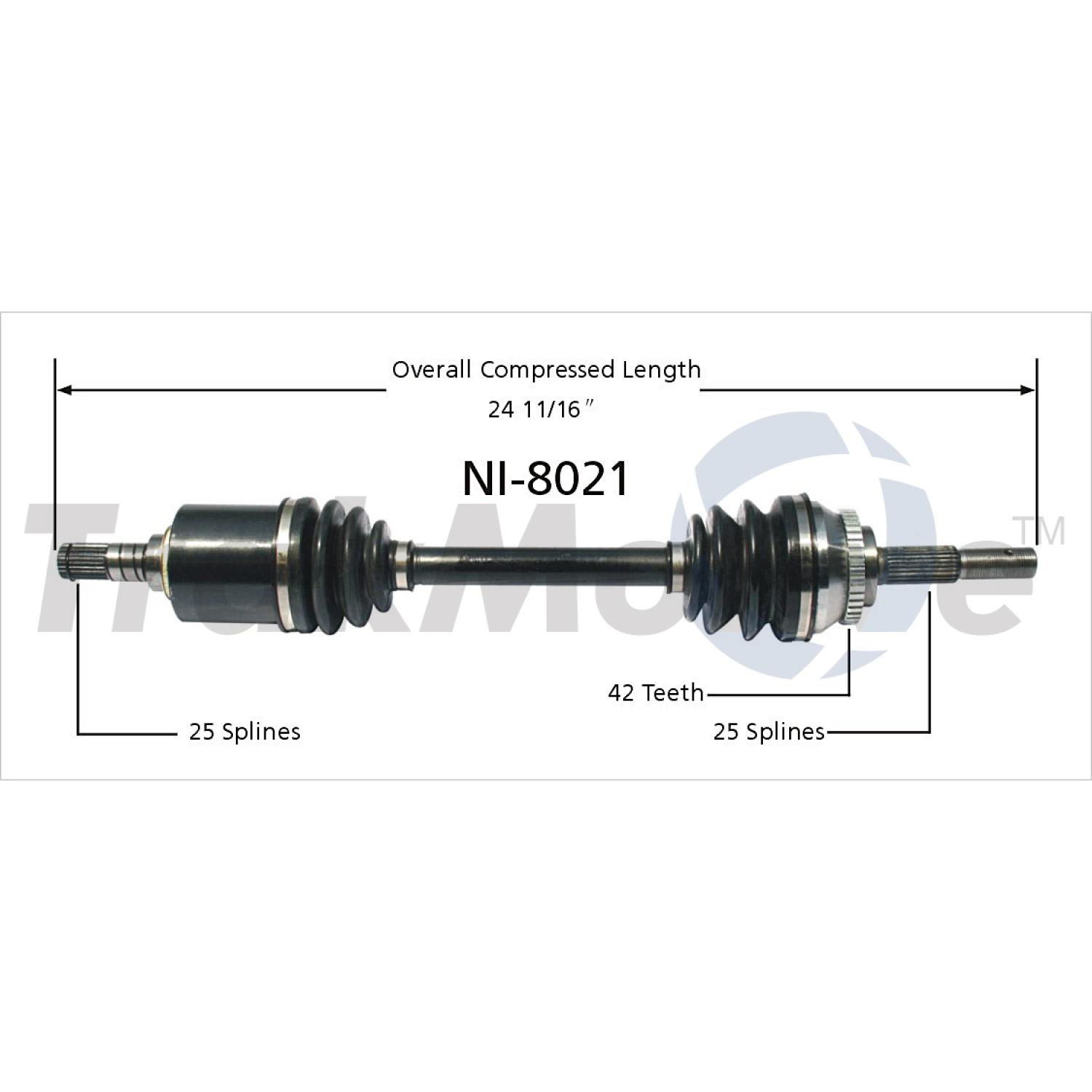 TrakMotive NI8021 - CV Axle Shaft TrakMotive NI8021 CV Axle Shaft product image 1 of 3