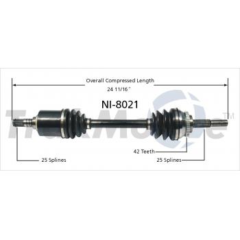 2005 Nissan Almera CV Axle Shaft