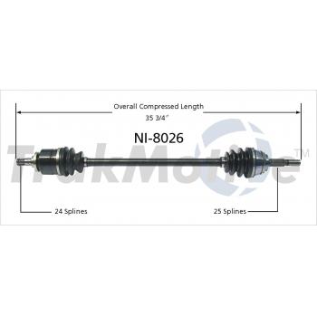 1991 Nissan Sentra CV Axle Shaft Front Right TrakMotive NI8026 image 1 of 3