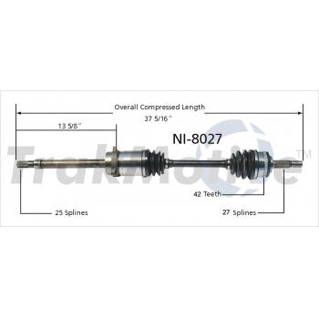 1993 Infiniti G20 CV Axle Shaft Front Right TrakMotive NI8027 image 1 of 3