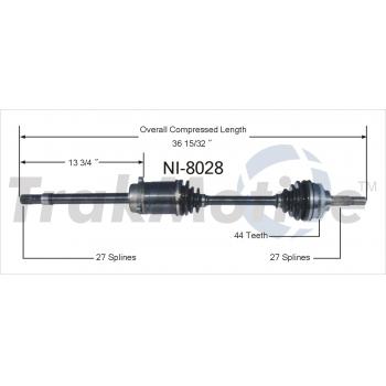 1992 Nissan Stanza CV Axle Shaft Front Right TrakMotive NI8028 image 1 of 3