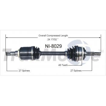 1988 Nissan Maxima CV Axle Shaft Front Left TrakMotive NI8029 image 1 of 3