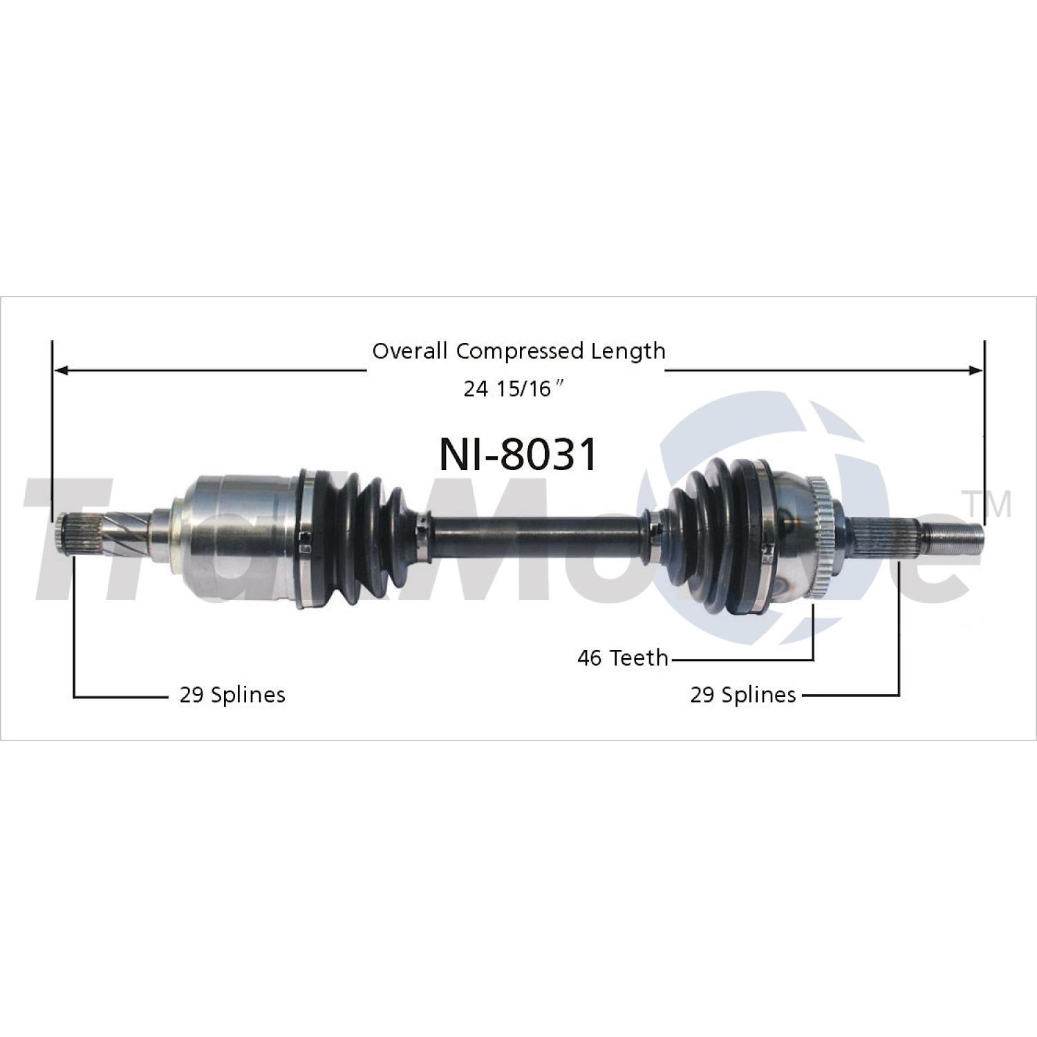 TrakMotive NI8031 - CV Axle Shaft TrakMotive NI8031 CV Axle Shaft product image 1 of 3