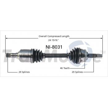 1998 Nissan Maxima CV Axle Shaft Front Left TrakMotive NI8031 image 1 of 3