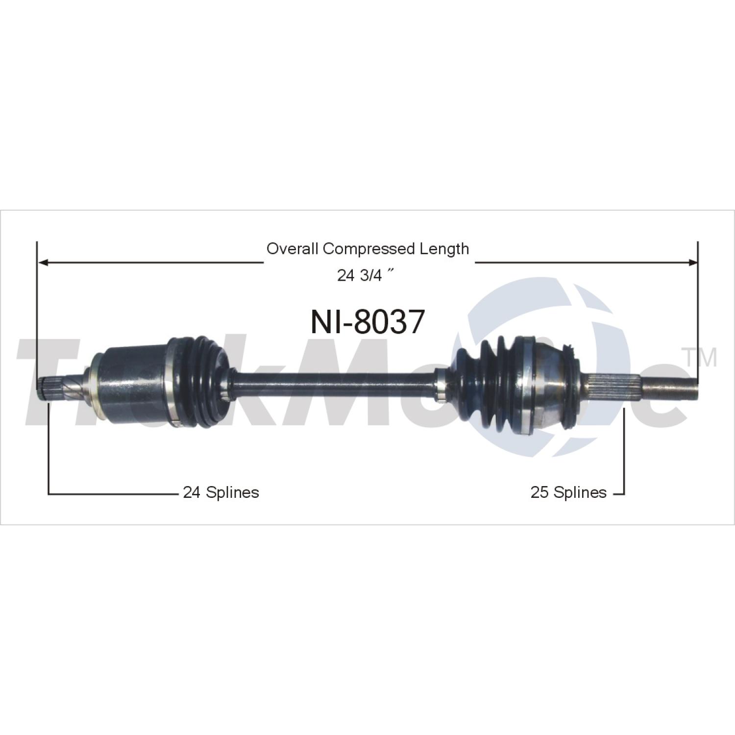 TrakMotive NI8037 - CV Axle Shaft TrakMotive NI8037 CV Axle Shaft product image 1 of 3
