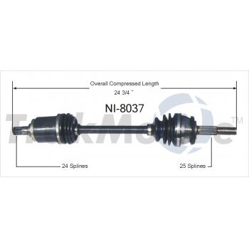 1990 Nissan Pulsar NX CV Axle Shaft Front Left TrakMotive NI8037 image 1 of 3