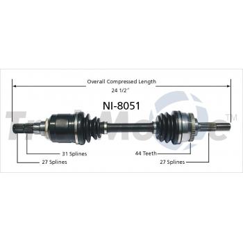 1993 Nissan Altima CV Axle Shaft Front Left TrakMotive NI8051 image 1 of 3