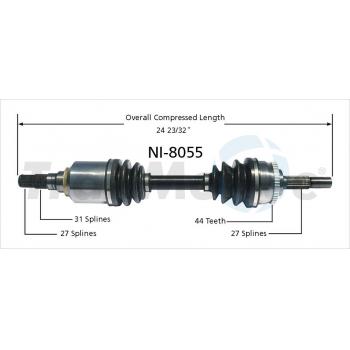 1993 Nissan Altima CV Axle Shaft Front Left TrakMotive NI8055 image 1 of 3