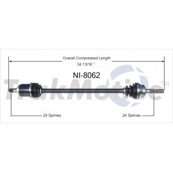 1986 Nissan Pulsar NX CV Axle Shaft Front Right TrakMotive NI8062 image 1 of 3