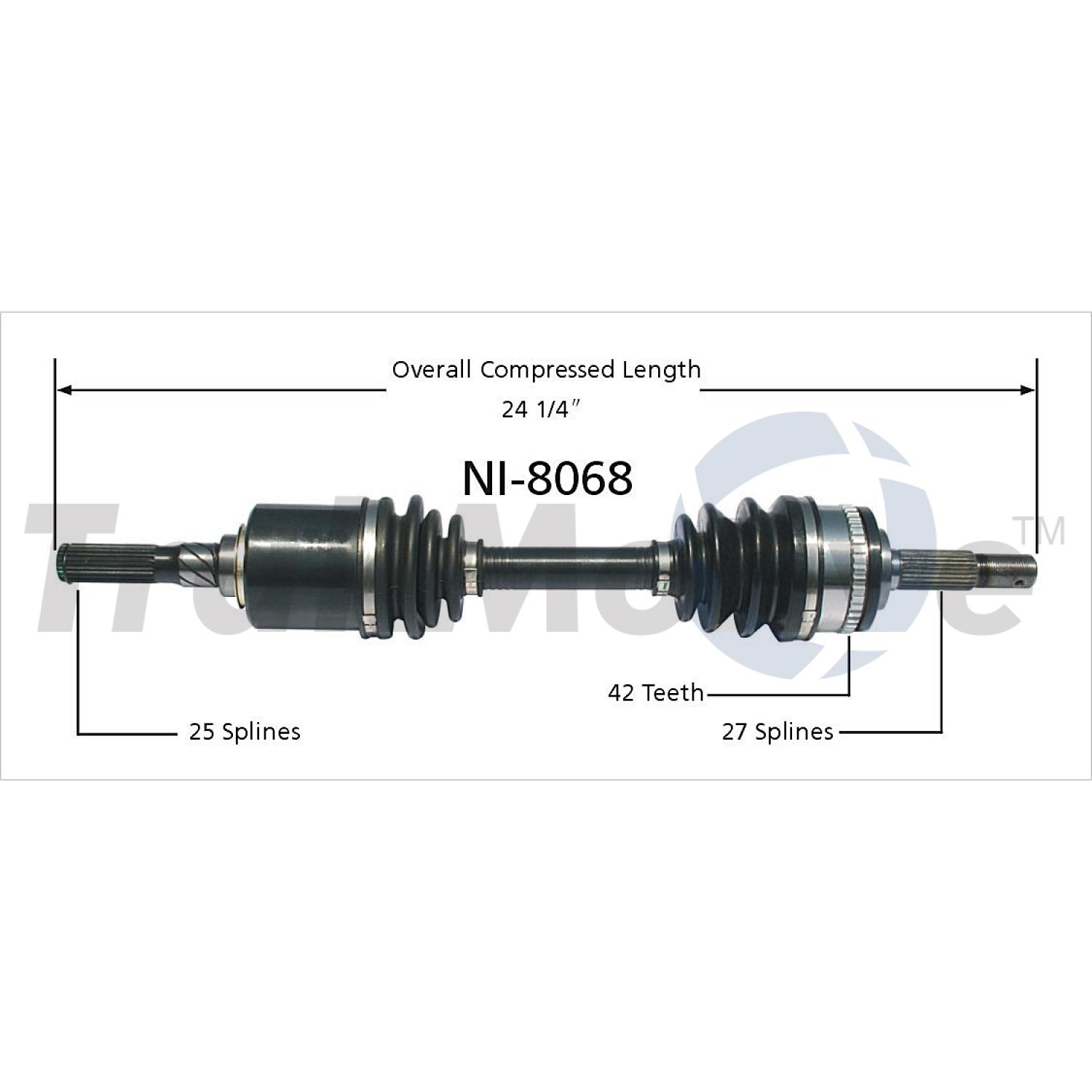 TrakMotive NI8068 - CV Axle Shaft TrakMotive NI8068 CV Axle Shaft product image 1 of 3