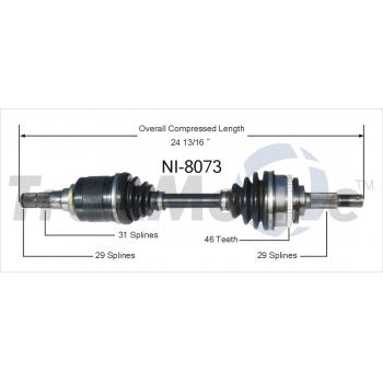 1994 Nissan Maxima CV Axle Shaft Front Left TrakMotive NI8073 image 1 of 3