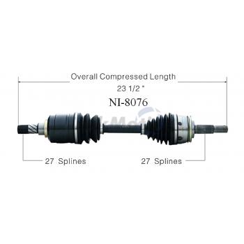 1986 Nissan Stanza CV Axle Shaft Front Left TrakMotive NI8076 image 1 of 3
