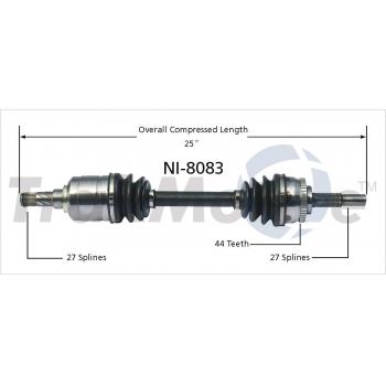 2001 Nissan Altima CV Axle Shaft Front Left TrakMotive NI8083 image 1 of 3