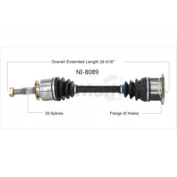 1998 Nissan 240SX CV Axle Shaft Rear Left TrakMotive NI8089 image 1 of 3