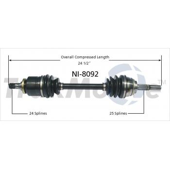 1991 Nissan Sentra CV Axle Shaft Front Left TrakMotive NI8092 image 1 of 3