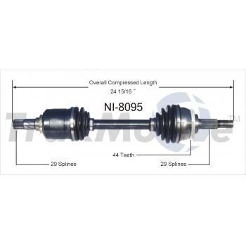 2003 Nissan Maxima CV Axle Shaft Front Left TrakMotive NI8095 image 1 of 3