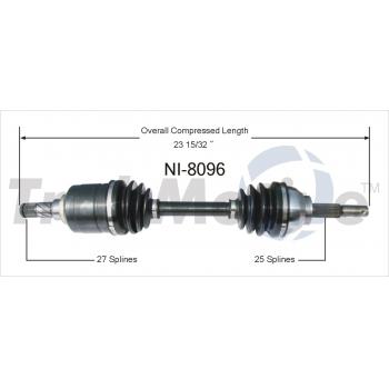 1988 Nissan Pulsar NX CV Axle Shaft Front Left TrakMotive NI8096 image 1 of 3