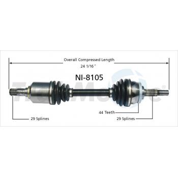 2003 Nissan Maxima CV Axle Shaft Front Left TrakMotive NI8105 image 1 of 3