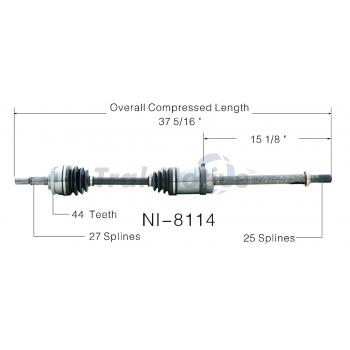 1999 Infiniti G20 CV Axle Shaft