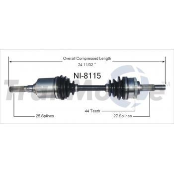 1999 Infiniti G20 CV Axle Shaft Front Left TrakMotive NI8115 image 1 of 3