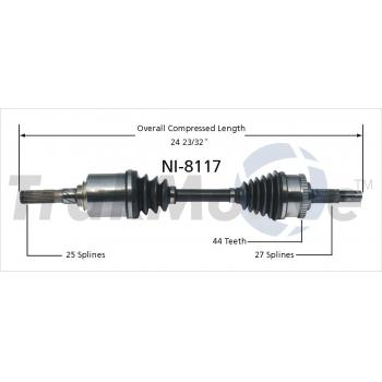 1999 Infiniti G20 CV Axle Shaft Front Left TrakMotive NI8117 image 1 of 3