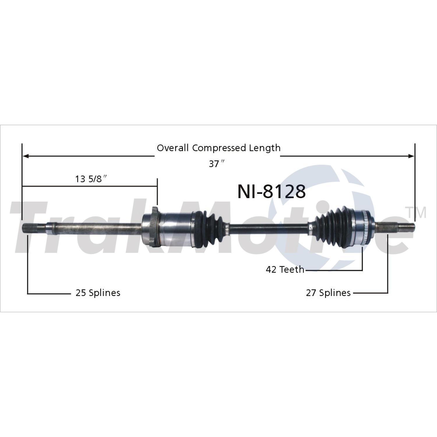 TrakMotive NI8128 - CV Axle Shaft TrakMotive NI8128 CV Axle Shaft product image 1 of 3