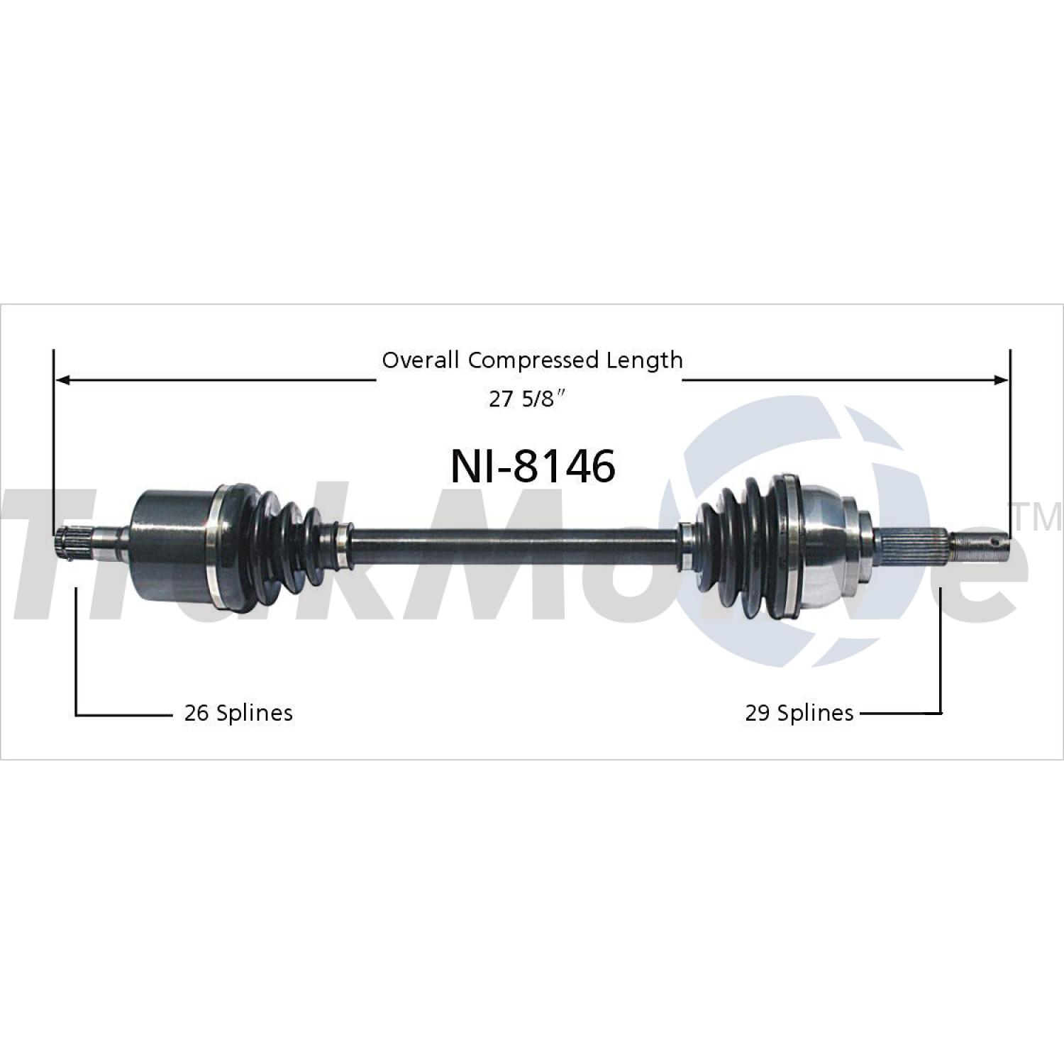 TrakMotive NI8146 - CV Axle Shaft TrakMotive NI8146 CV Axle Shaft product image 1 of 3