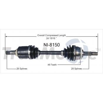 1998 Nissan Maxima CV Axle Shaft Front Left TrakMotive NI8150 image 1 of 3