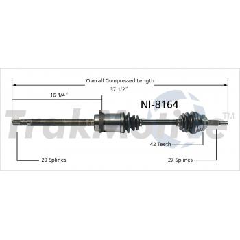 2006 Nissan Sentra CV Axle Shaft Front Right TrakMotive NI8164 image 1 of 3