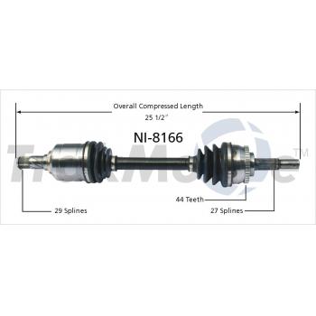 2006 Nissan Altima CV Axle Shaft Front Left TrakMotive NI8166 image 1 of 3