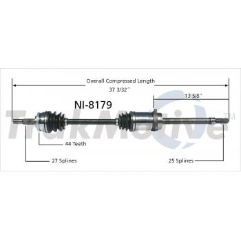 1999 Infiniti G20 CV Axle Shaft Front Right TrakMotive NI8179 image 1 of 3