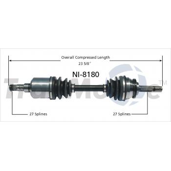 1986 Nissan Stanza CV Axle Shaft Front Left TrakMotive NI8180 image 1 of 3