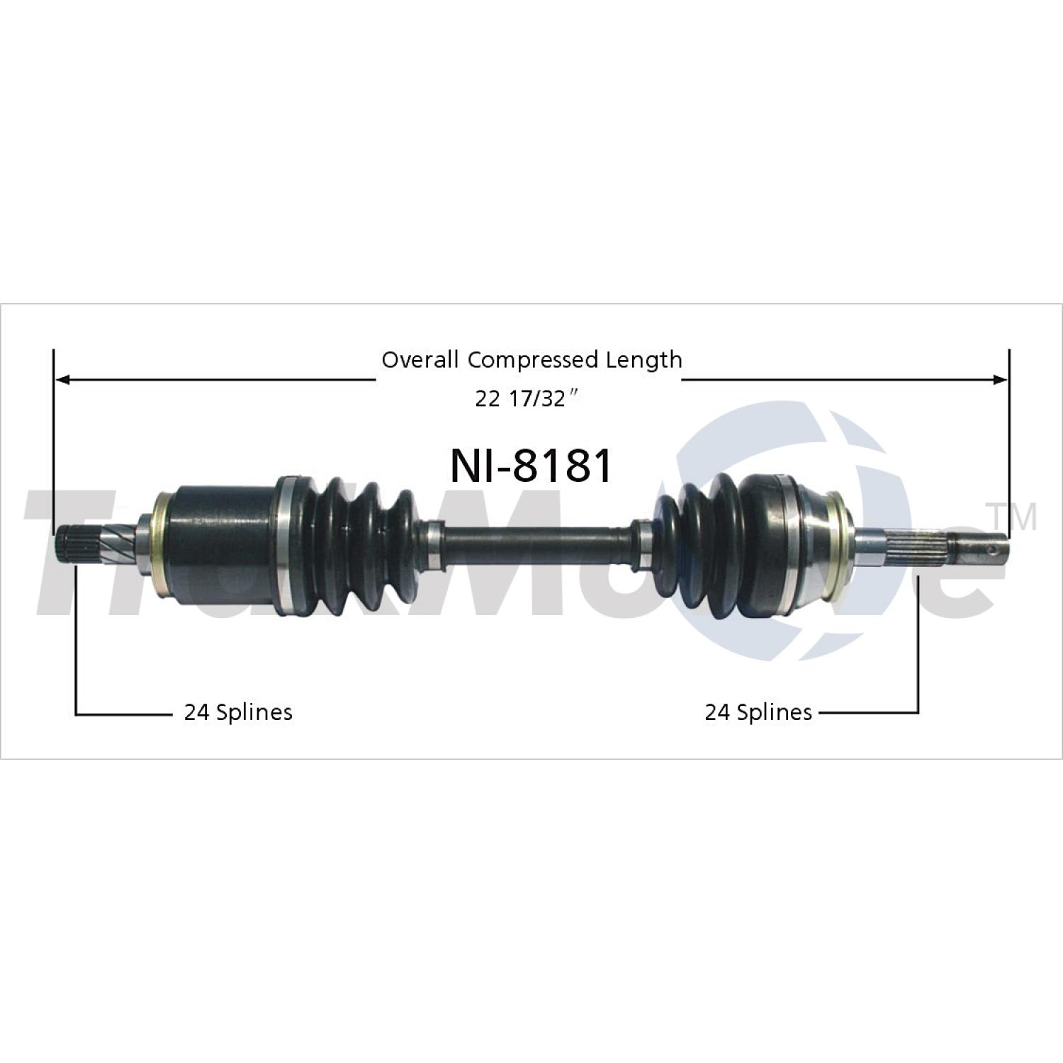 TrakMotive NI8181 - CV Axle Shaft TrakMotive NI8181 CV Axle Shaft product image 1 of 3