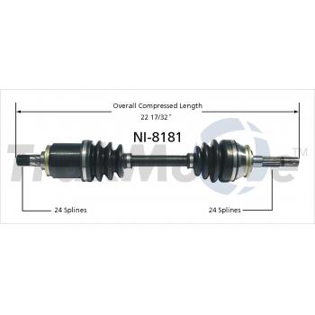 1986 Nissan Sentra CV Axle Shaft Front Left TrakMotive NI8181 image 1 of 3