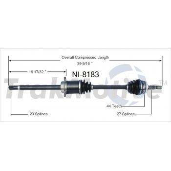 2006 Nissan Altima CV Axle Shaft Front Right TrakMotive NI8183 image 1 of 3