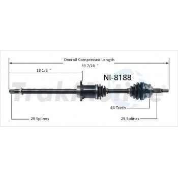 2006 Nissan Maxima CV Axle Shaft Front Right TrakMotive NI8188 image 1 of 3