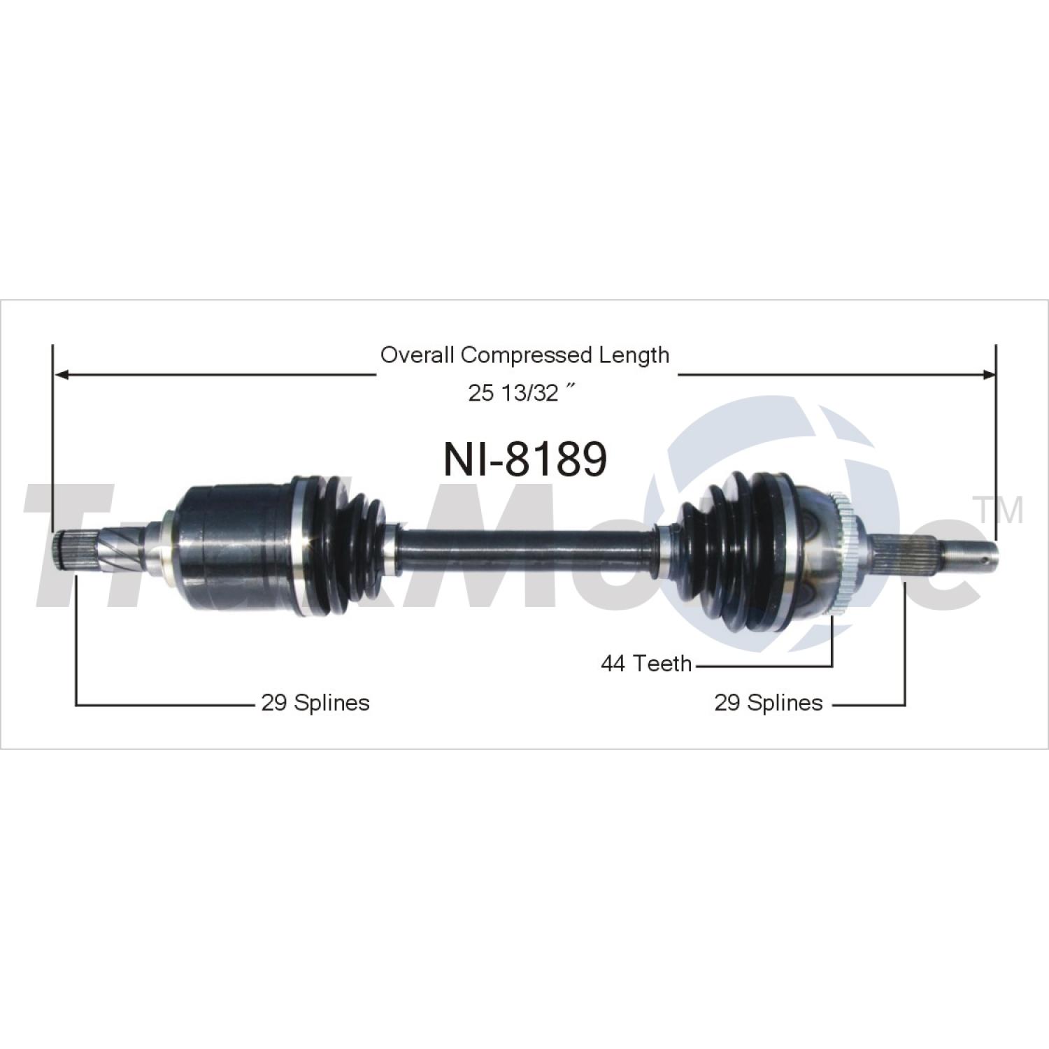 TrakMotive NI8189 - CV Axle Shaft TrakMotive NI8189 CV Axle Shaft product image 1 of 3