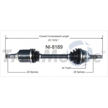 2004 Nissan Maxima CV Axle Shaft Front Left TrakMotive NI8189 image 1 of 3
