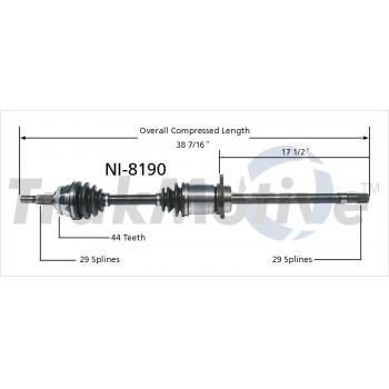 2004 Nissan Maxima CV Axle Shaft Front Right TrakMotive NI8190 image 1 of 3