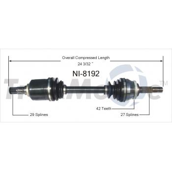 2006 Nissan Sentra CV Axle Shaft Front Left TrakMotive NI8192 image 1 of 3
