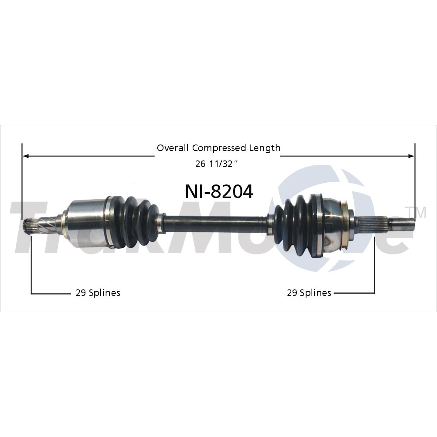 TrakMotive NI8204 - CV Axle Shaft TrakMotive NI8204 CV Axle Shaft product image 1 of 3