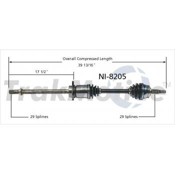 2007 Nissan Murano CV Axle Shaft Front Right TrakMotive NI8205 image 1 of 3