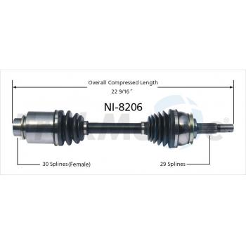 2007 Nissan Murano CV Axle Shaft Front Right TrakMotive NI8206 image 1 of 3