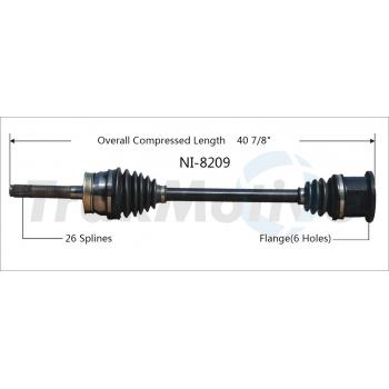 1983 Nissan 720 CV Axle Shaft Front Right TrakMotive NI8209 image 1 of 3