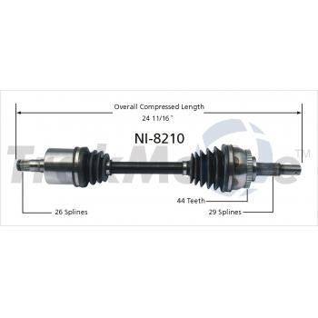 2006 Nissan Maxima CV Axle Shaft Front Left TrakMotive NI8210 image 1 of 3