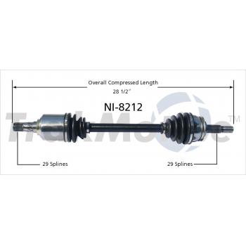 2006 Nissan Quest CV Axle Shaft Front Left TrakMotive NI8212 image 1 of 3
